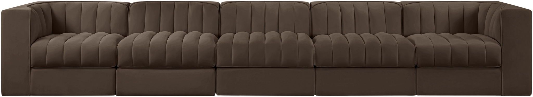 Rummi - Velvet Performance Fabric Upholstered 5 Piece Modular Sofa - Urban Living Furniture (Los Angeles, CA)