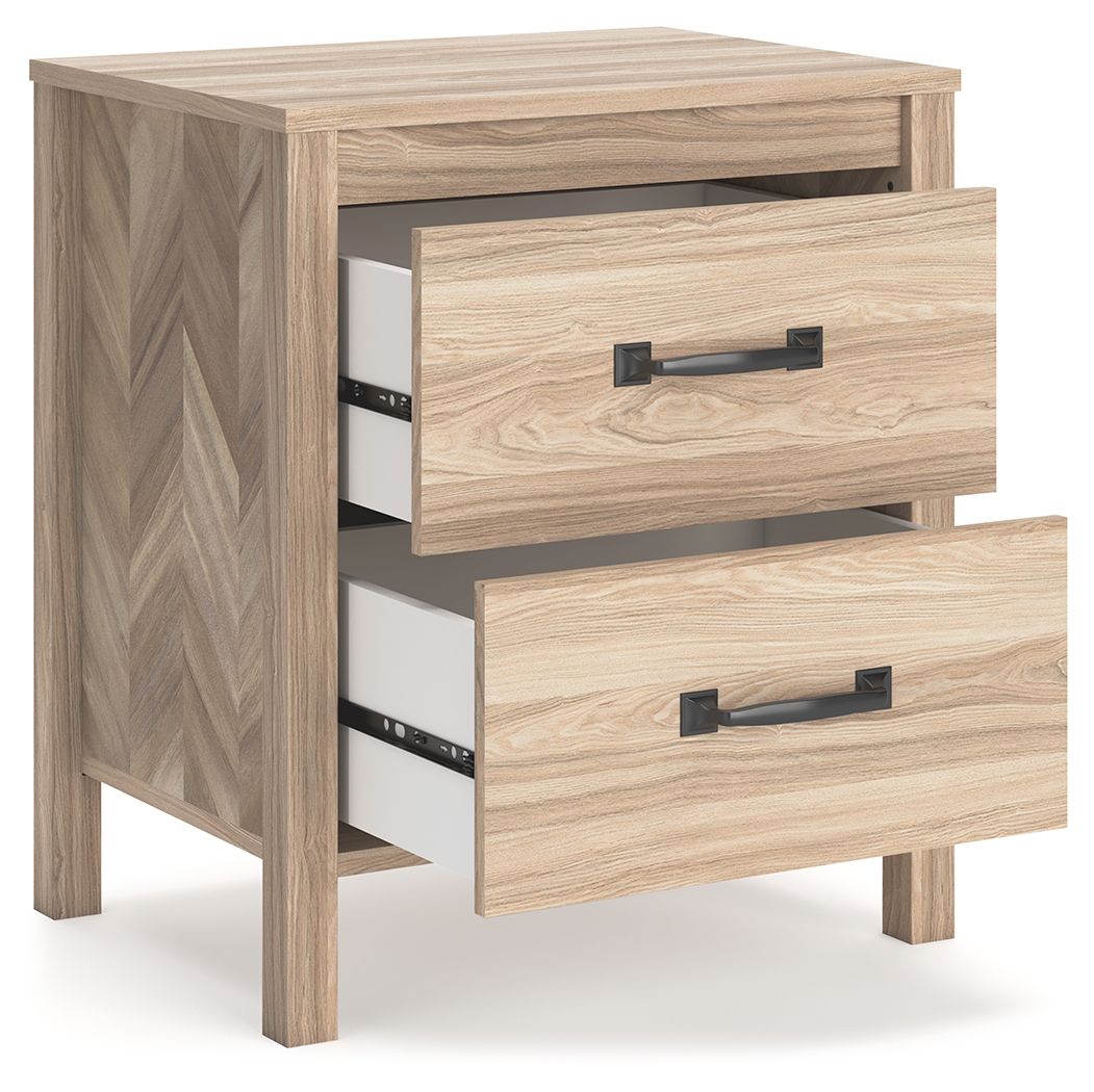 Battelle - Tan - Two Drawer Night Stand - Urban Living Furniture (Los Angeles, CA)