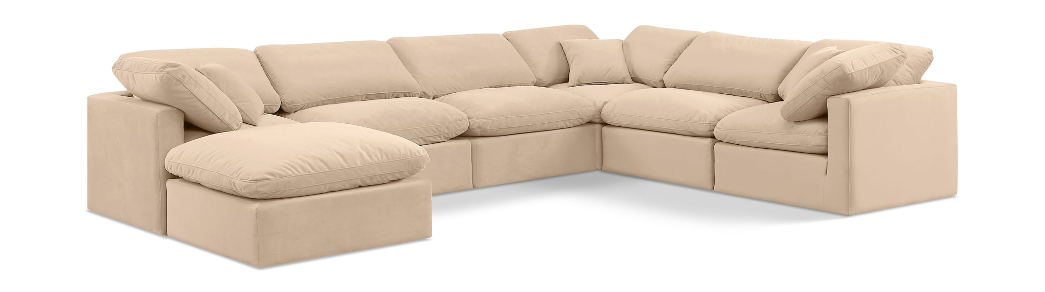 Indulge - Velvet 7 Piece Modular Sectional - Urban Living Furniture (Los Angeles, CA)