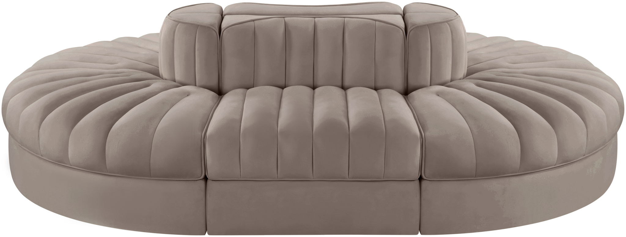 Rummi - Oval Velvet Performance Fabric Upholstered 6 Piece Modular Sectional - Urban Living Furniture (Los Angeles, CA)