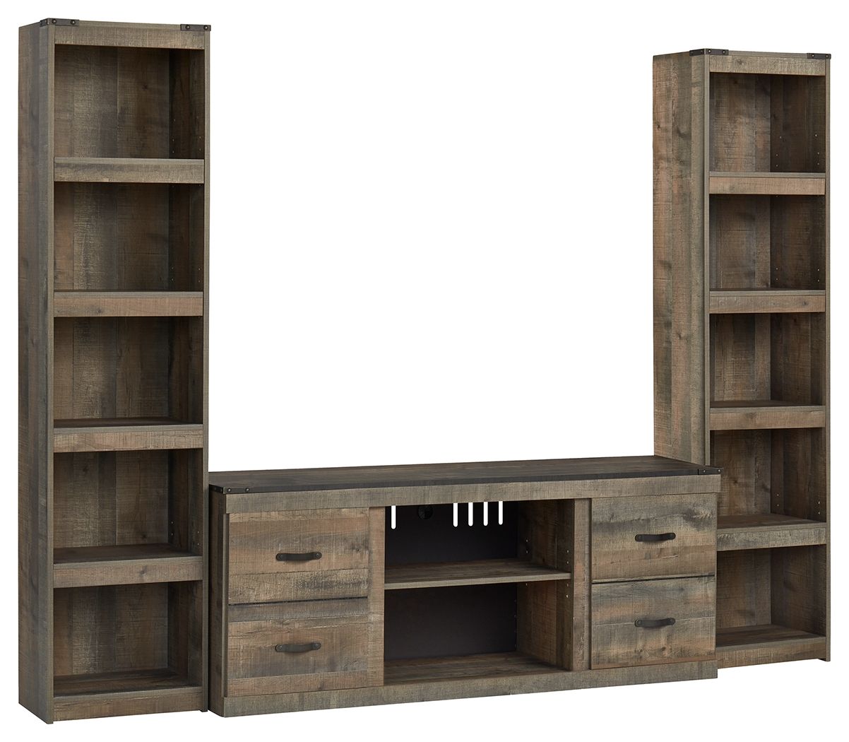 Trinell - Brown - 3-Piece Entertainment Center - Urban Living Furniture (Los Angeles, CA)
