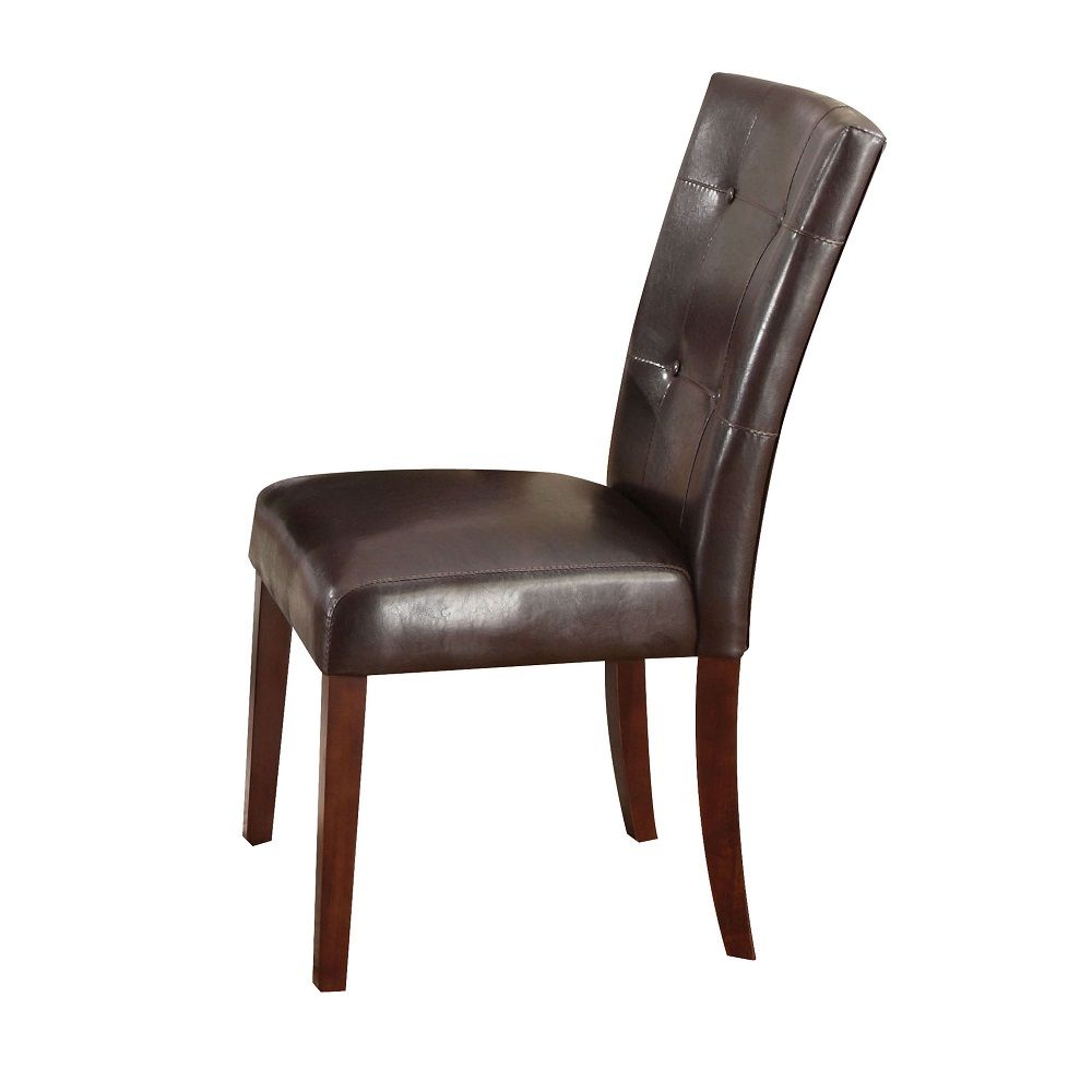 Britney - 20" Side Chair (Set of 2) - Espresso Synthetic Leather & Walnut - Urban Living Furniture (Los Angeles, CA)