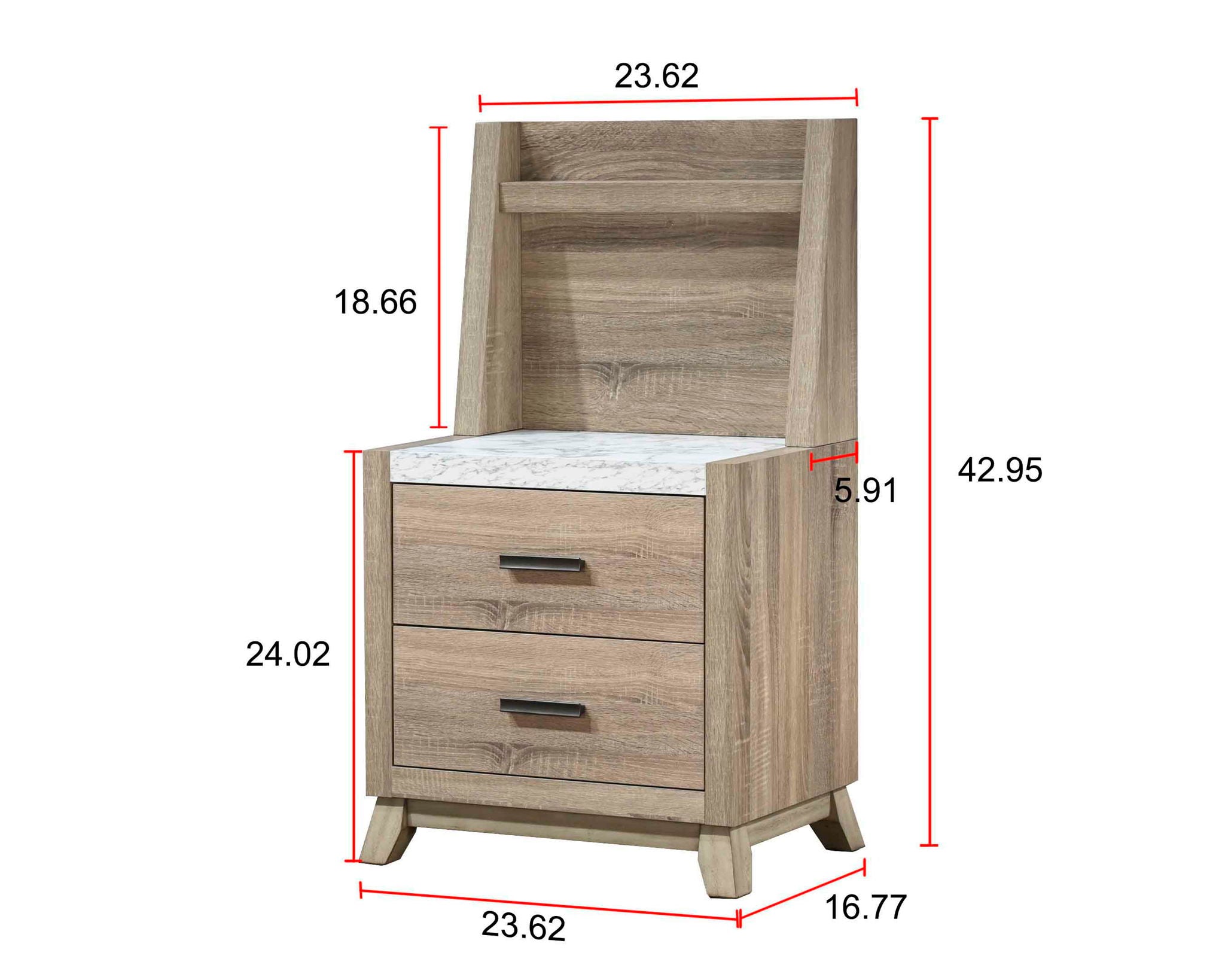 Tilston - Nightstand With Wall Panel - Natural - Urban Living Furniture (Los Angeles, CA)
