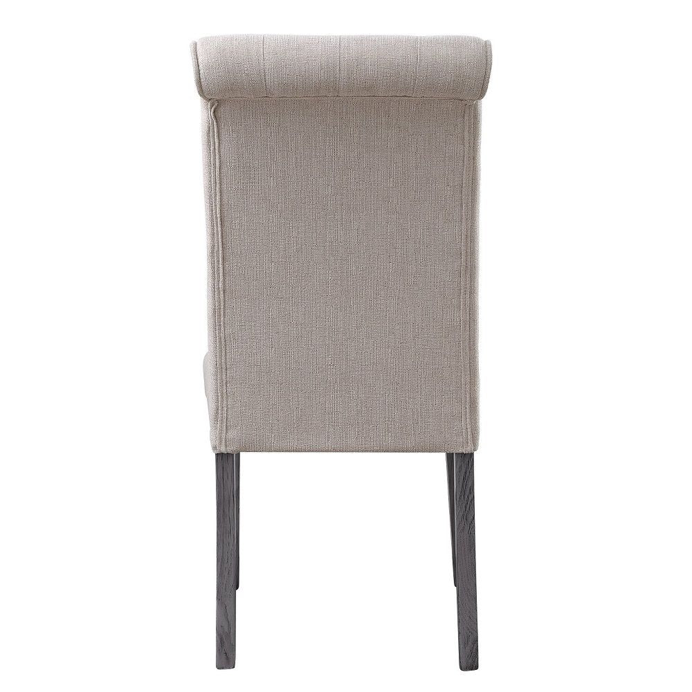 Yabeina - Side Chair (Set of 2) - Beige Linen & Gray - Urban Living Furniture (Los Angeles, CA)