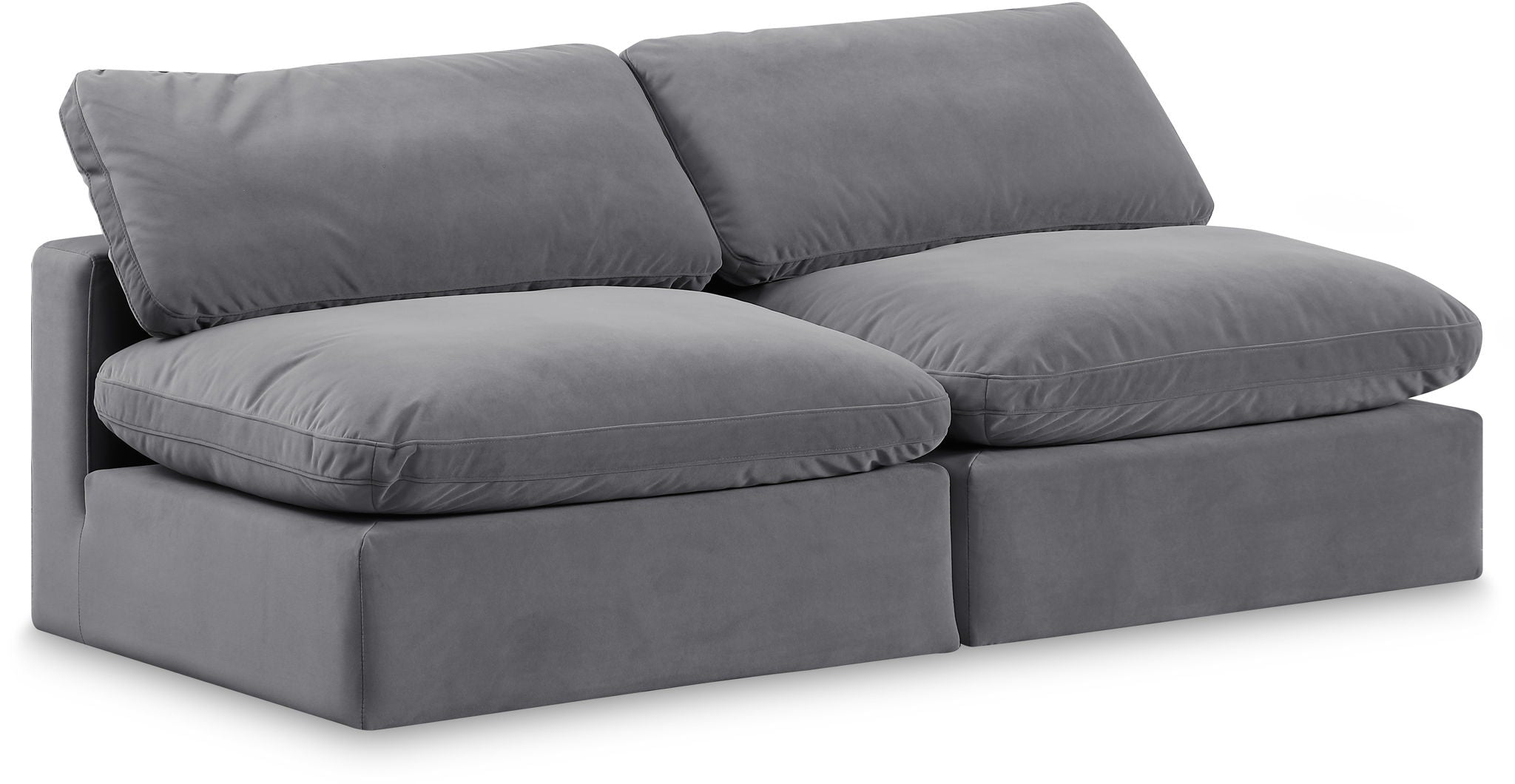 Comfy - Velvet Modular Armless Sofa 2 Seats - Urban Living Furniture (Los Angeles, CA)