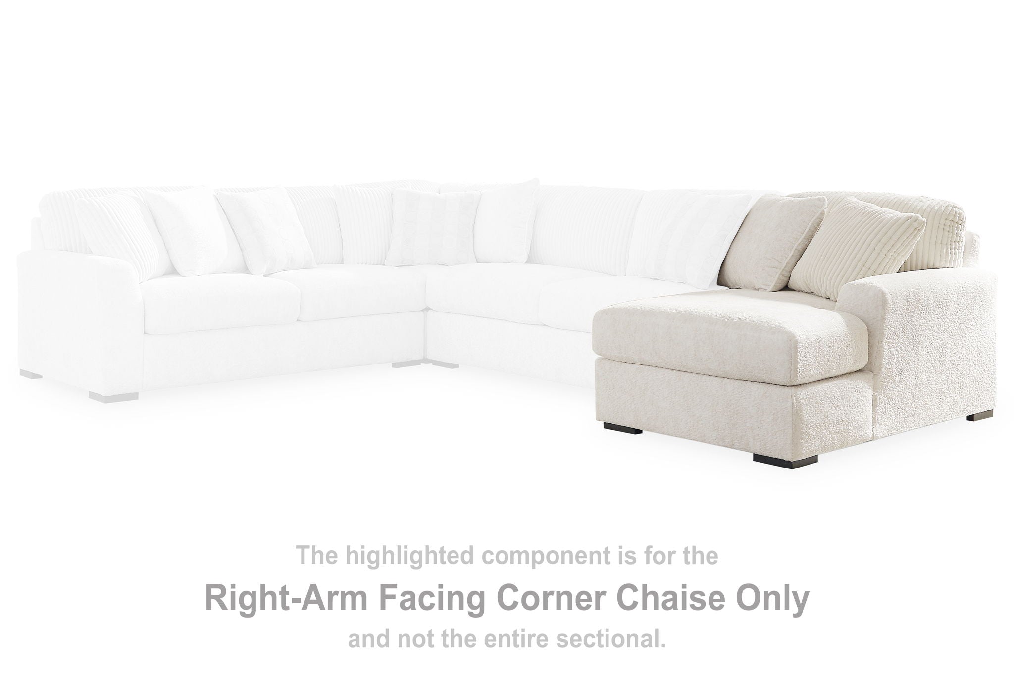 Chessington - Ivory - Raf Corner Chaise - Urban Living Furniture (Los Angeles, CA)