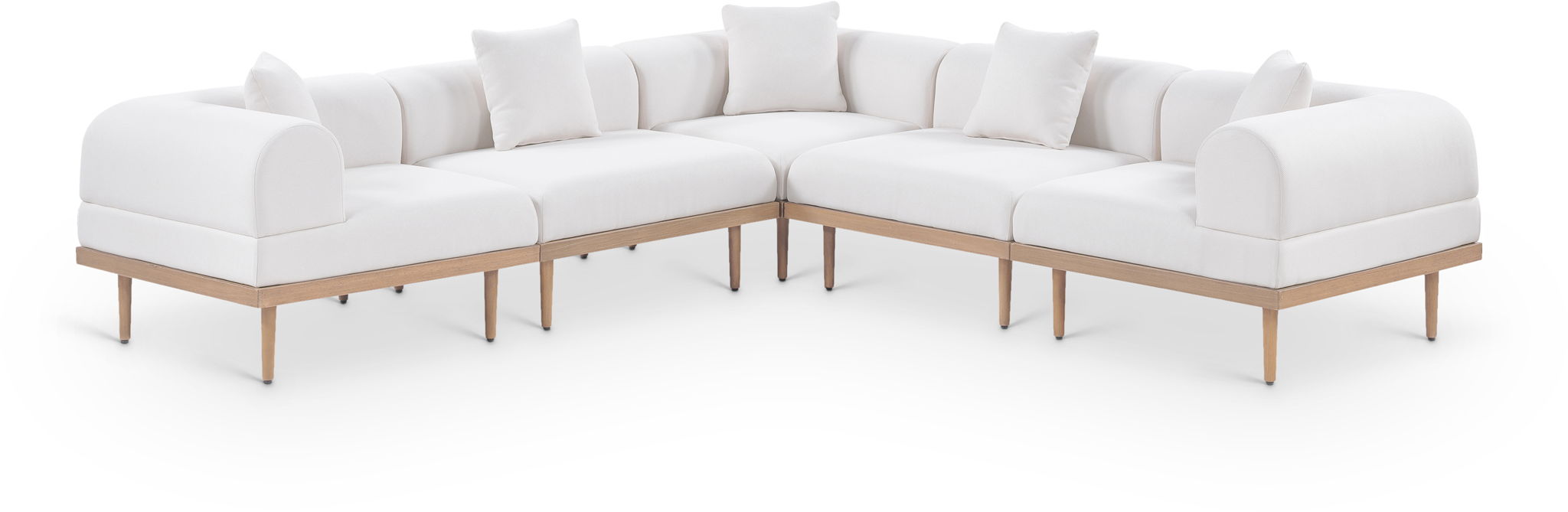 Laguna - 5 Piece 106.5" Upholstered Outdoor Patio Modular Sectional - Urban Living Furniture (Los Angeles, CA)