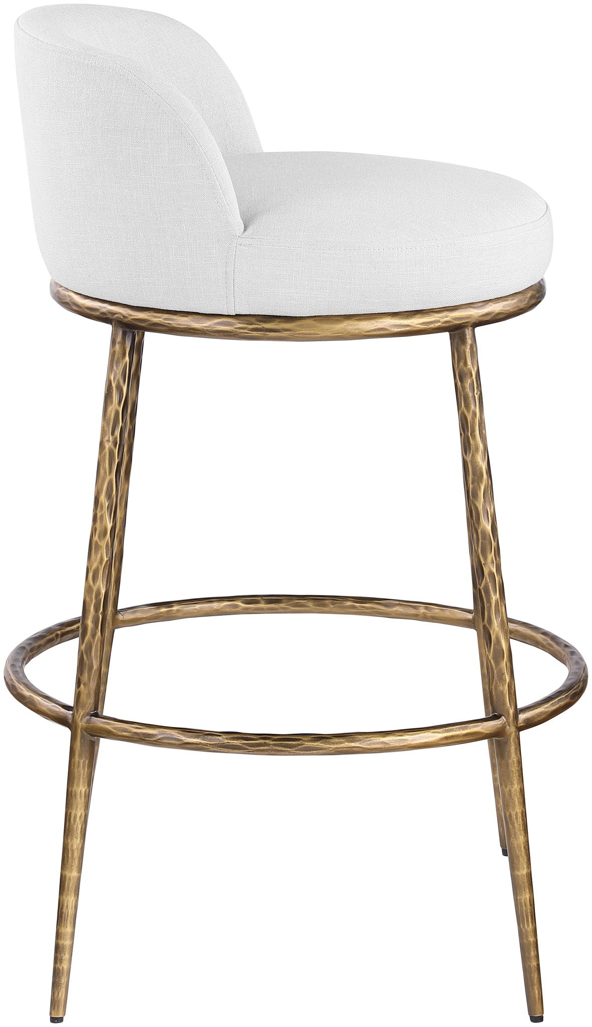 Ferro - Performance Fabric Upholstered Bar Stool - Antique Brass - Urban Living Furniture (Los Angeles, CA)
