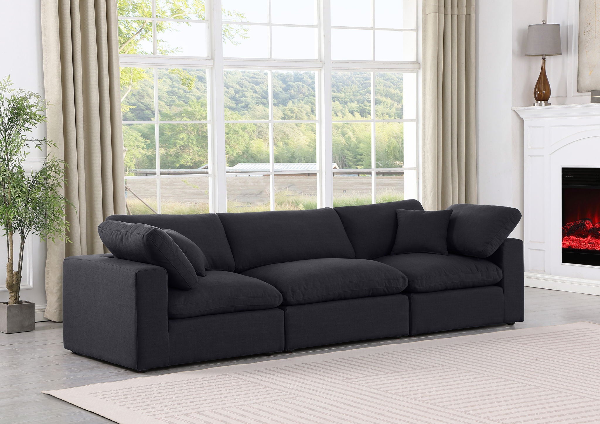 Comfy - Linen Modular Sofa 3 Seats - Urban Living Furniture (Los Angeles, CA)