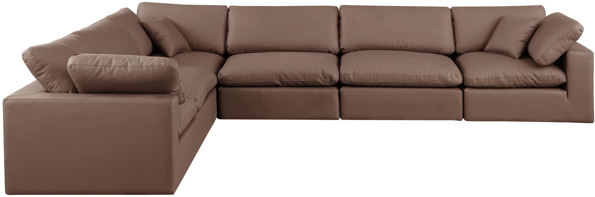 Comfy - 6 Piece Faux Leather Modular Corner Sectional - Urban Living Furniture (Los Angeles, CA)