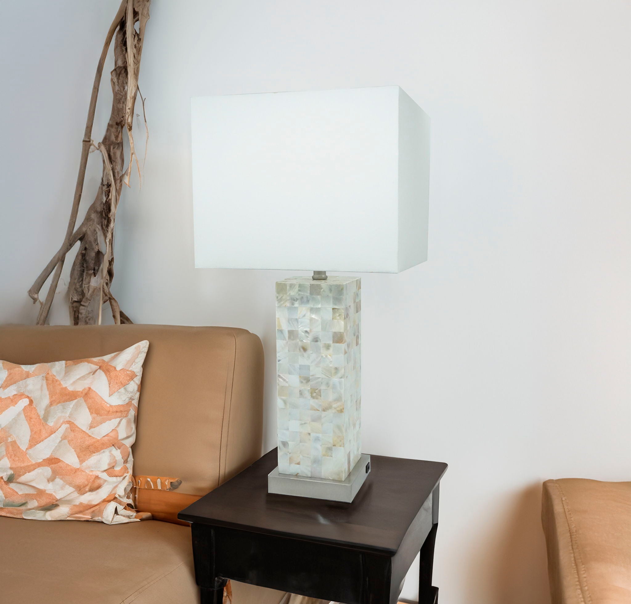 Table Lamp - Pearl Silver / White - Urban Living Furniture (Los Angeles, CA)