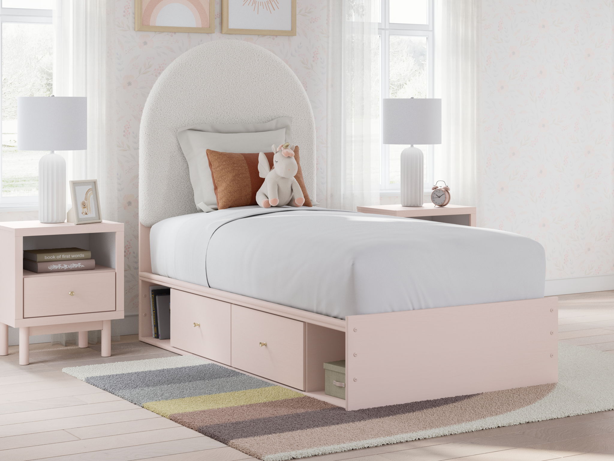 Wistenpine - Upholstered Panel Bed With Storage - Urban Living Furniture (Los Angeles, CA)