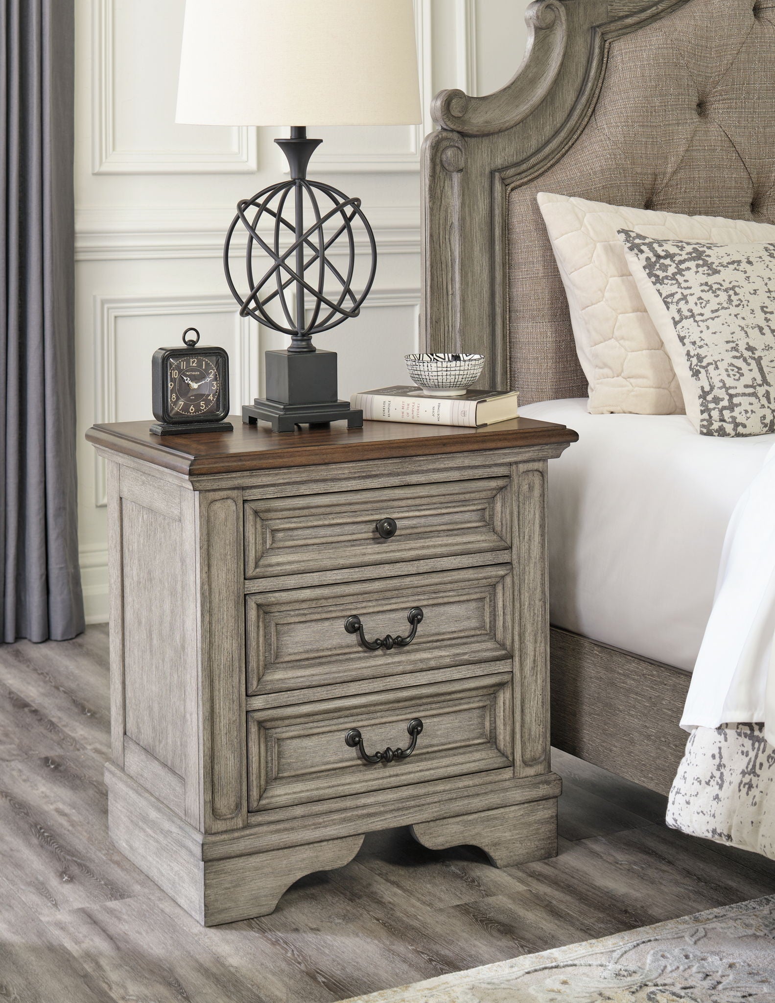 Lodenbay - Antique Gray - Three Drawer Night Stand - Urban Living Furniture (Los Angeles, CA)
