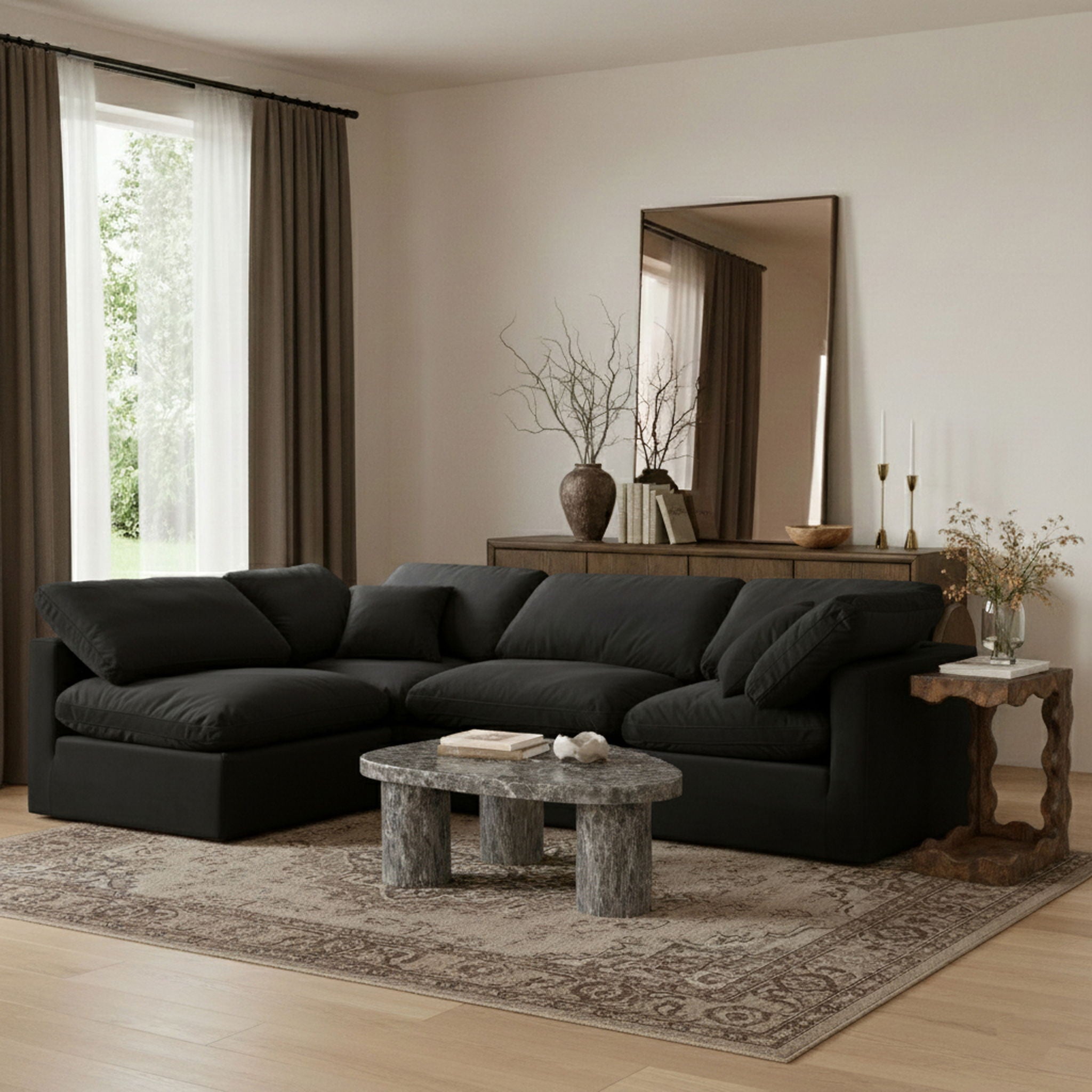 Indulge - Velvet 4 Piece Modular Sectional - Urban Living Furniture (Los Angeles, CA)