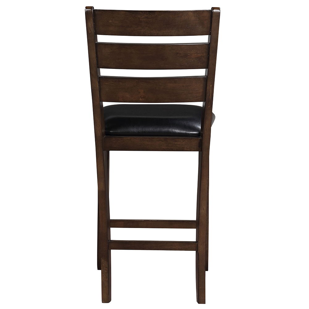 Urbana - Counter Height Chair (Set of 2) - Black Synthetic Leather & Espresso - Urban Living Furniture (Los Angeles, CA)
