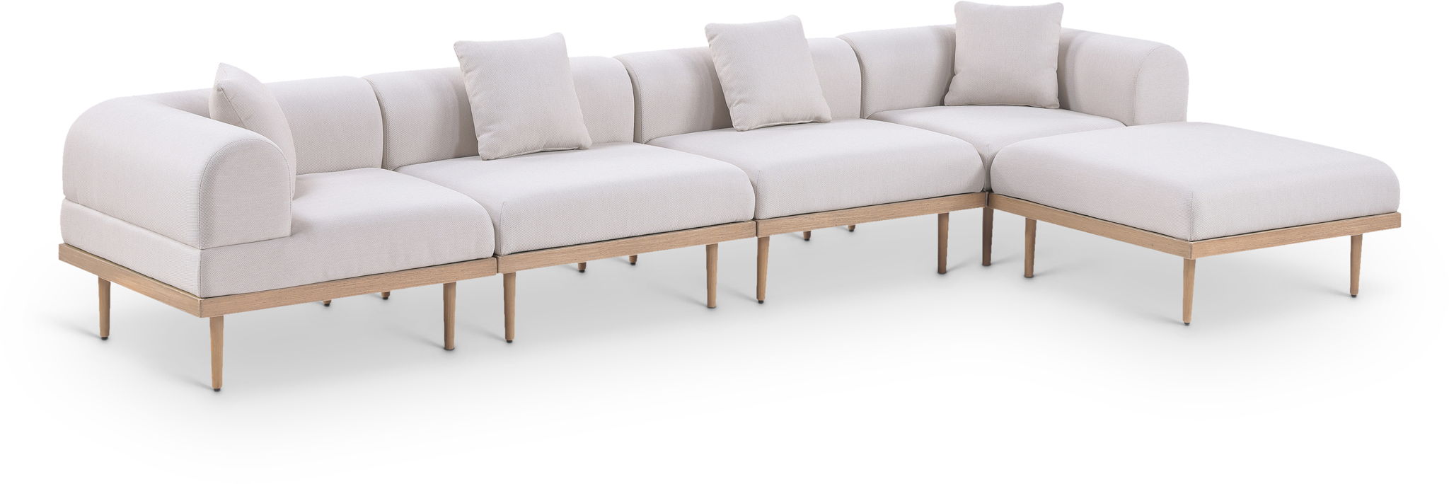 Laguna - 5 Piece 106.5" Upholstered Outdoor Patio Modular Sectional - Urban Living Furniture (Los Angeles, CA)