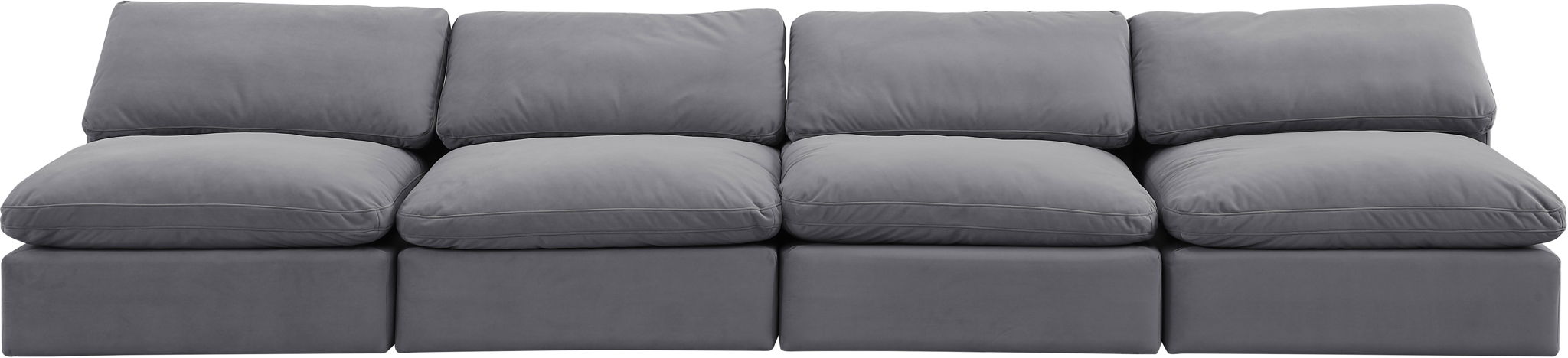 Comfy - Velvet Modular Armless Sofa 4 Seats - Urban Living Furniture (Los Angeles, CA)