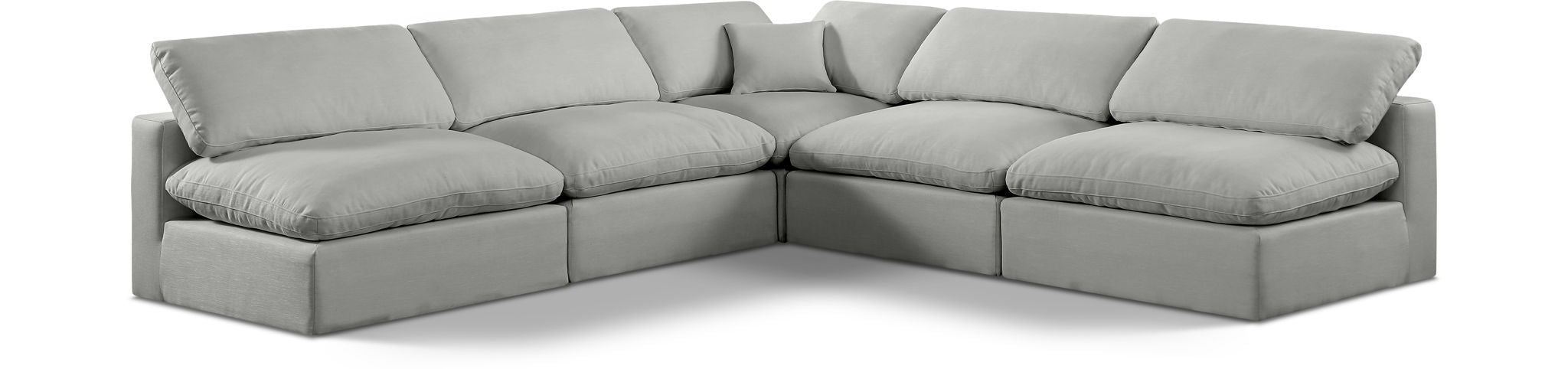 Comfy - 5 Piece Linen Modular Corner Armless Sectional - Urban Living Furniture (Los Angeles, CA)