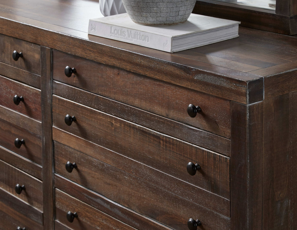 Townsend - Eight Drawer Solid Wood Dresser - Java (2024)