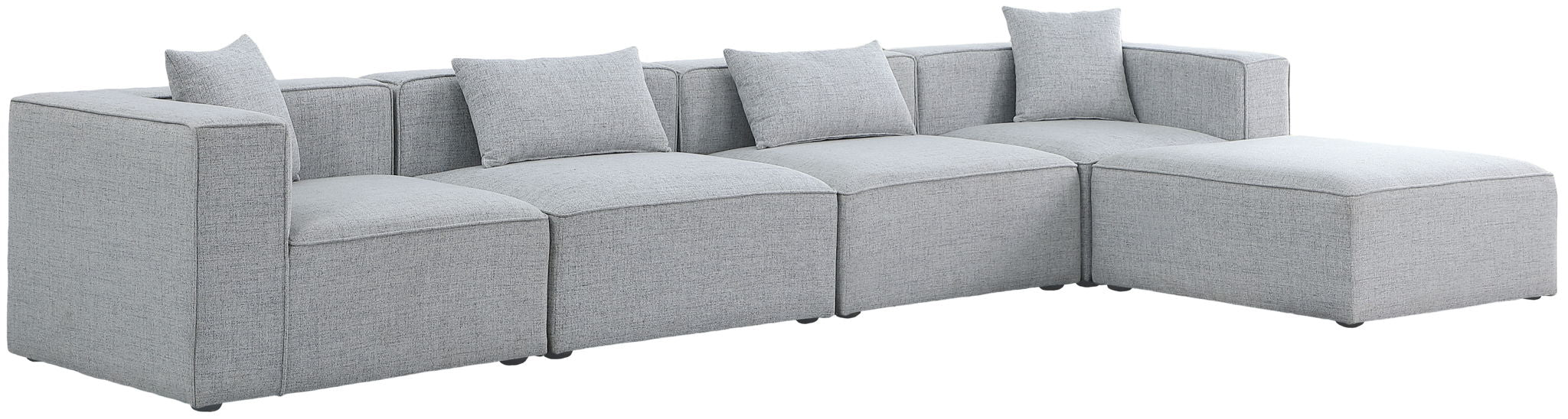 Cube - Linen 5 Piece Modular Sectional With Chaise - Urban Living Furniture (Los Angeles, CA)