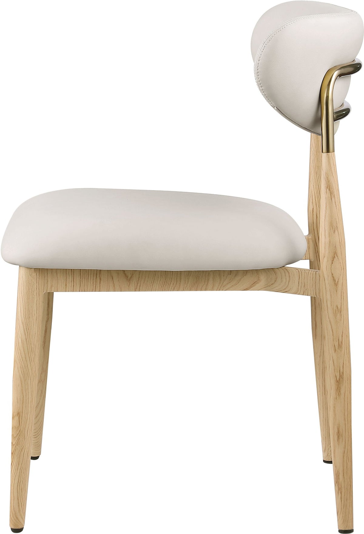 Ronda - Vegan Leather Upholstered Dining Side Chair - Natural Legs