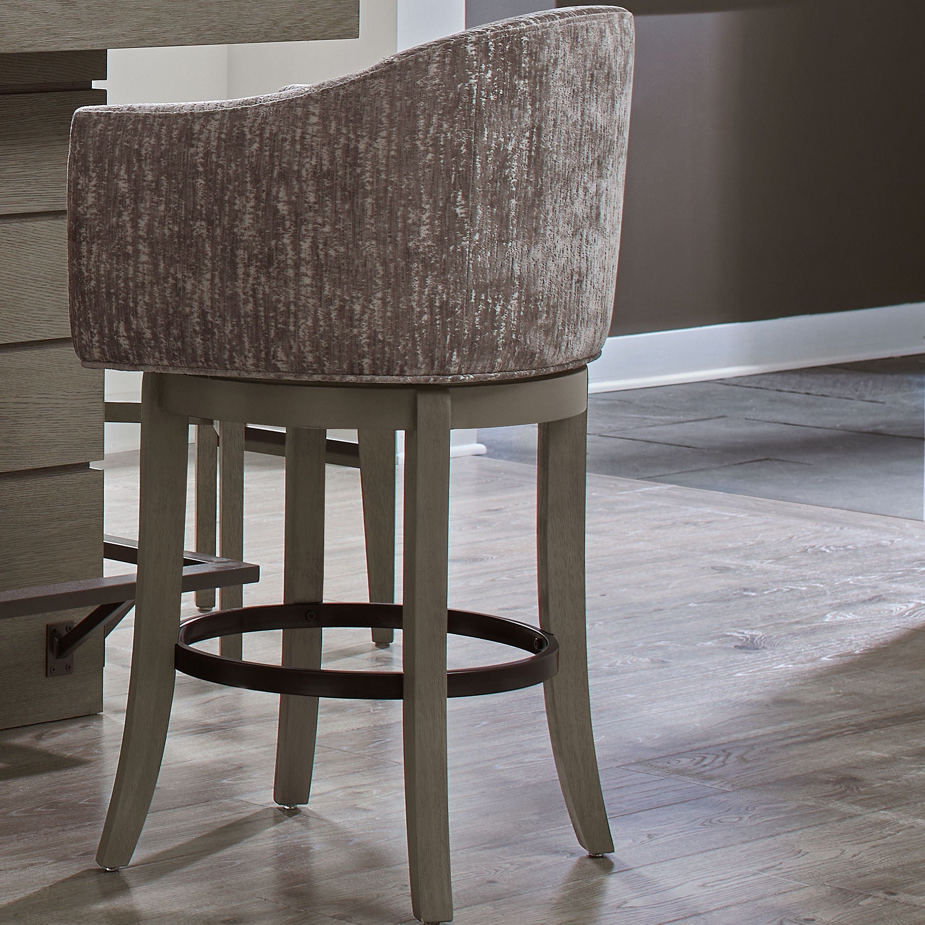 Pure Modern Dining - Upholstered Swivel Barstool - Moonstone - Urban Living Furniture (Los Angeles, CA)