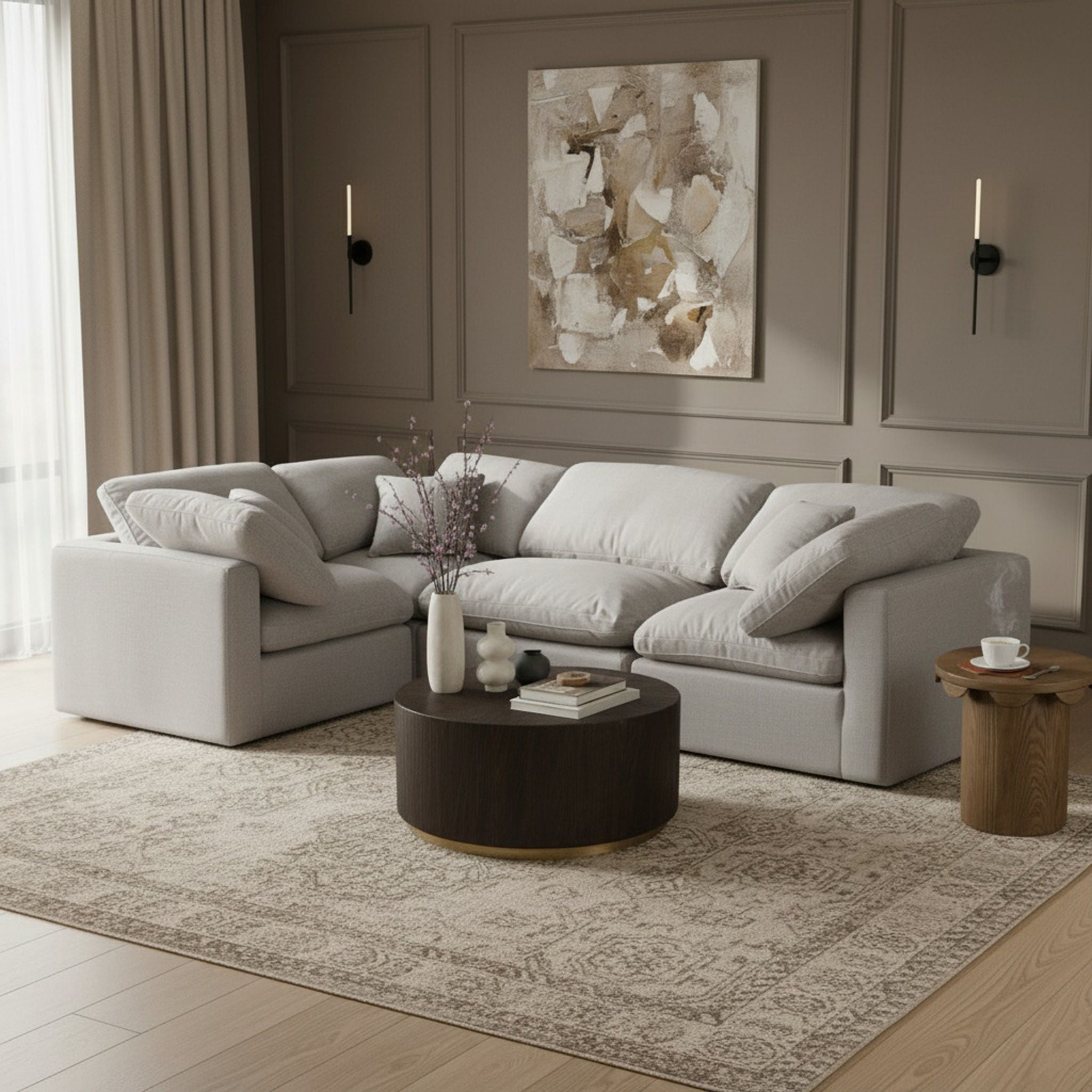 Indulge - Linen 4 Piece Modular Corner Sectional - Urban Living Furniture (Los Angeles, CA)