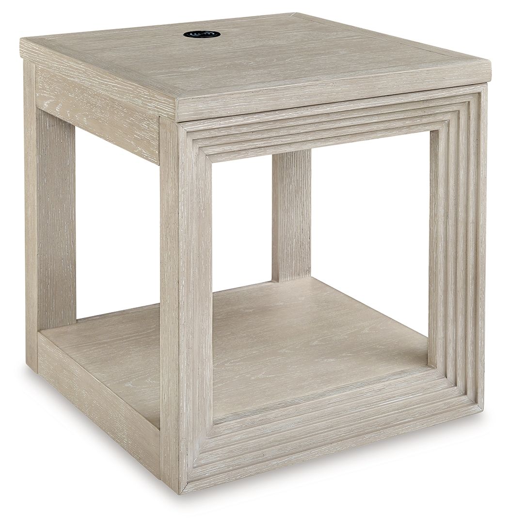Marxhart - Bisque - Square End Table - Urban Living Furniture (Los Angeles, CA)