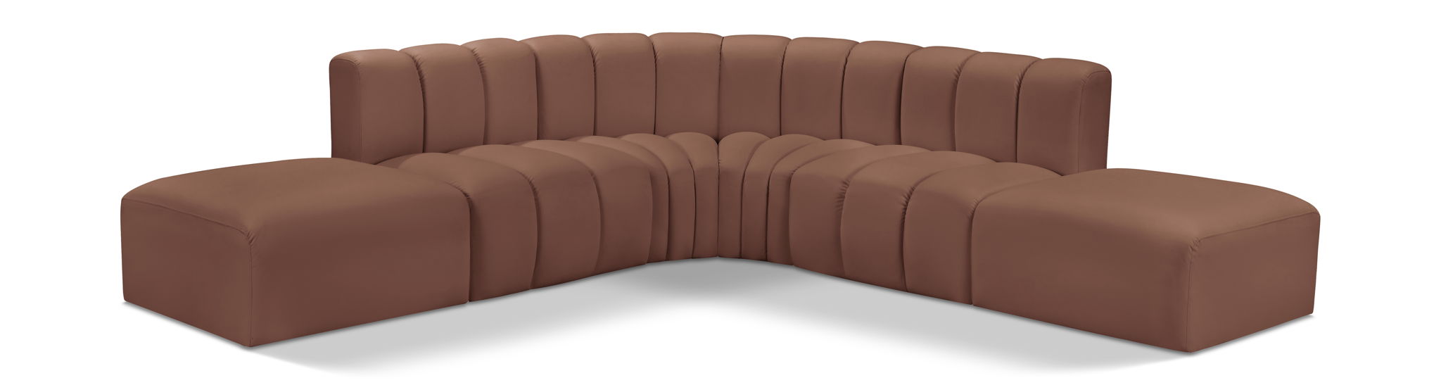 Arc - Faux Leather 6 Piece Corner Modular Sofa - Urban Living Furniture (Los Angeles, CA)