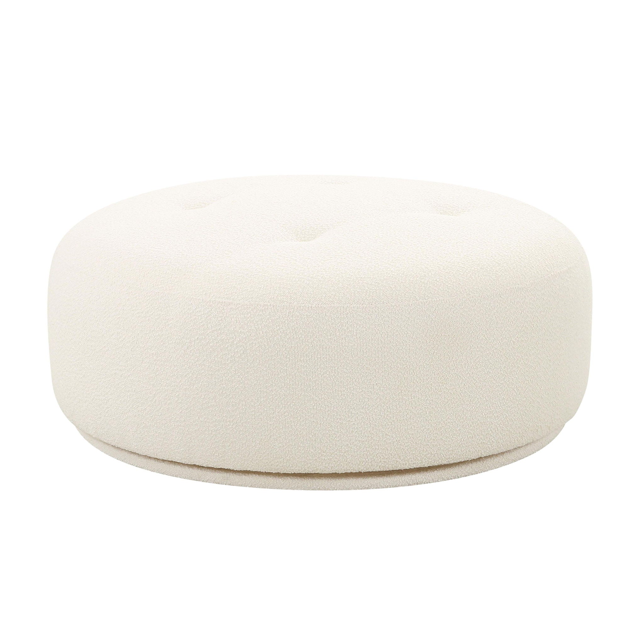 Fickle - Swivel Ottoman - Cream - Urban Living Furniture (Los Angeles, CA)