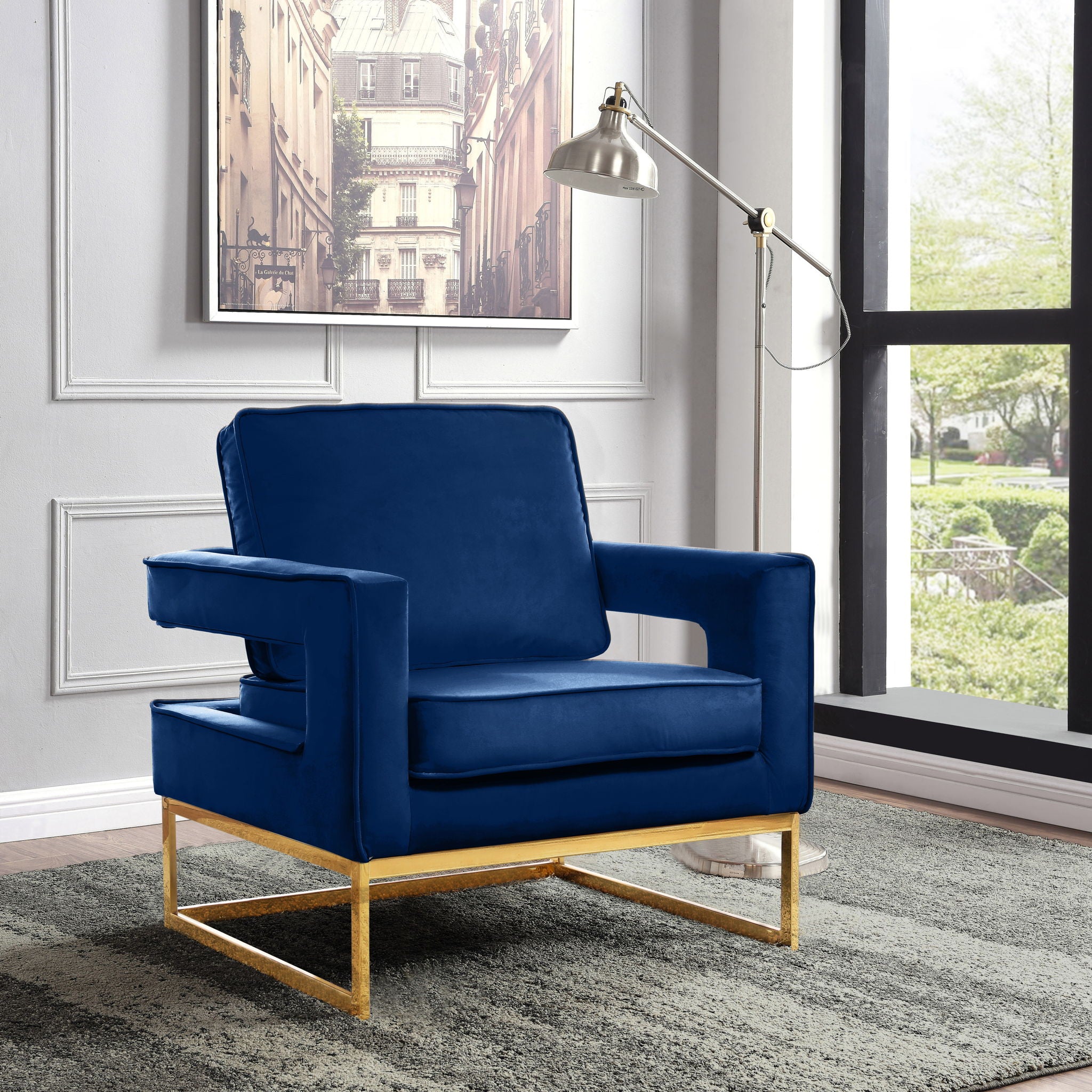 Noah - Accent Chair with Gold Legs - Urban Living Furniture (Los Angeles, CA)