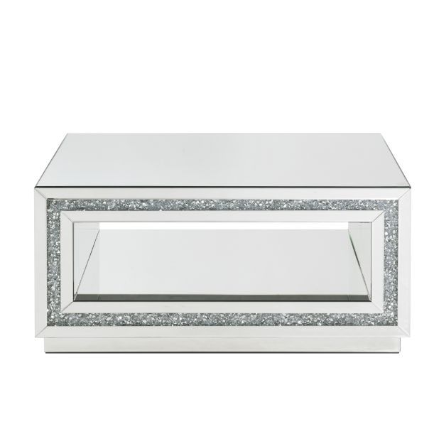 Noralie - 35" X 24" Coffee Table - Mirrored & Faux Diamonds - Urban Living Furniture (Los Angeles, CA)
