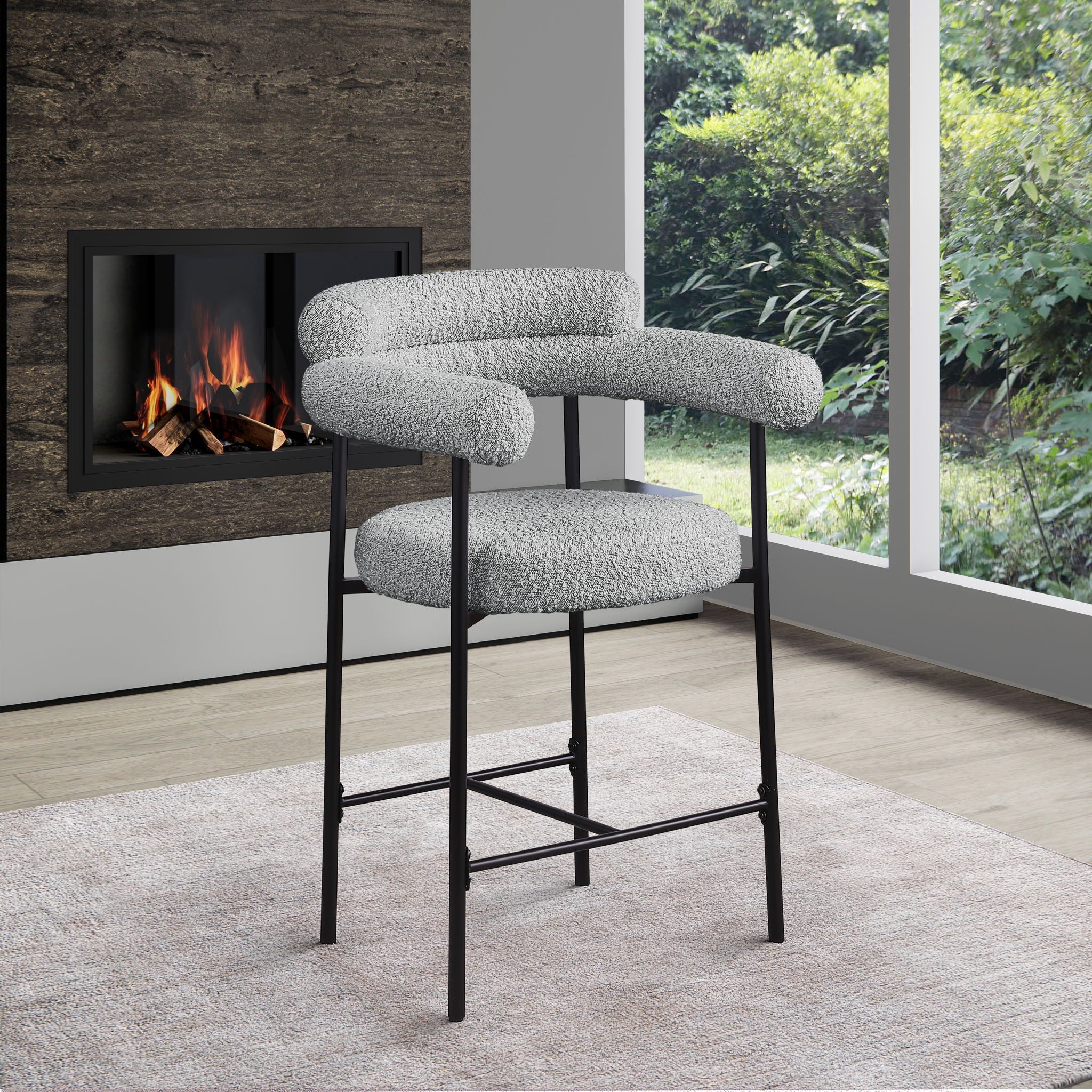 Blake - Counter Stool With Black Base (Set of 2) - Urban Living Furniture (Los Angeles, CA)