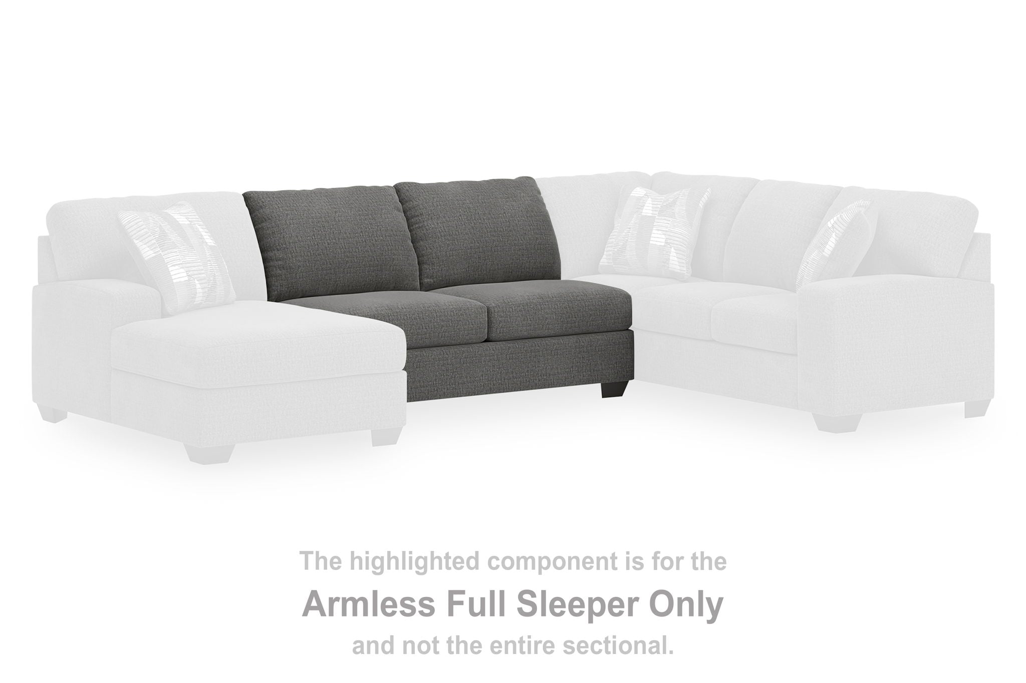 Clarington - Armless Full Sleeper - Greystone - Urban Living Furniture (Los Angeles, CA)