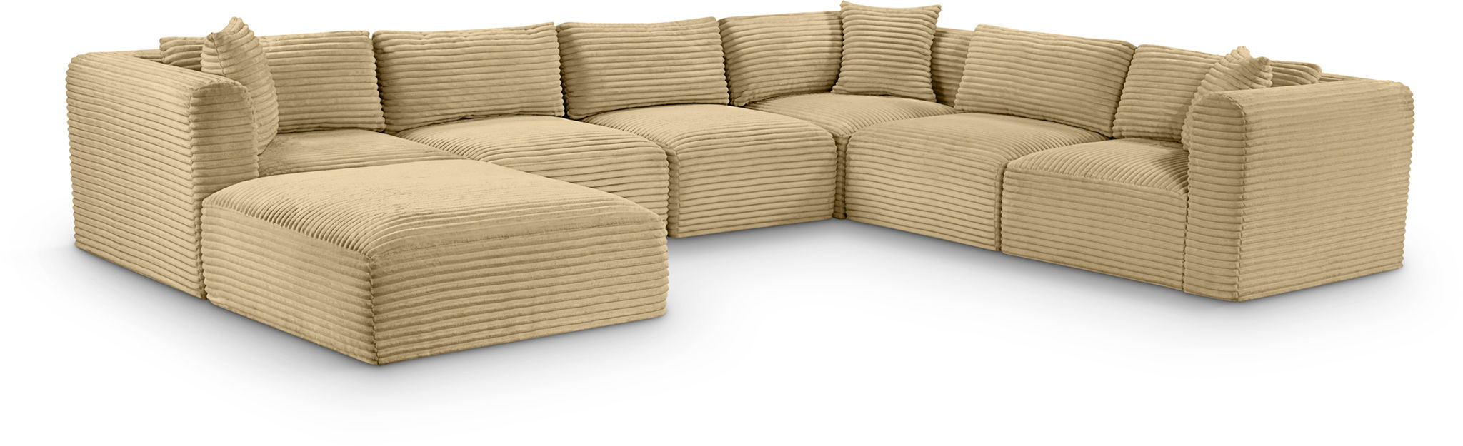 Shaggy - 7 Piece Modular U-Shaped Sectional With Ottoman - Urban Living Furniture (Los Angeles, CA)