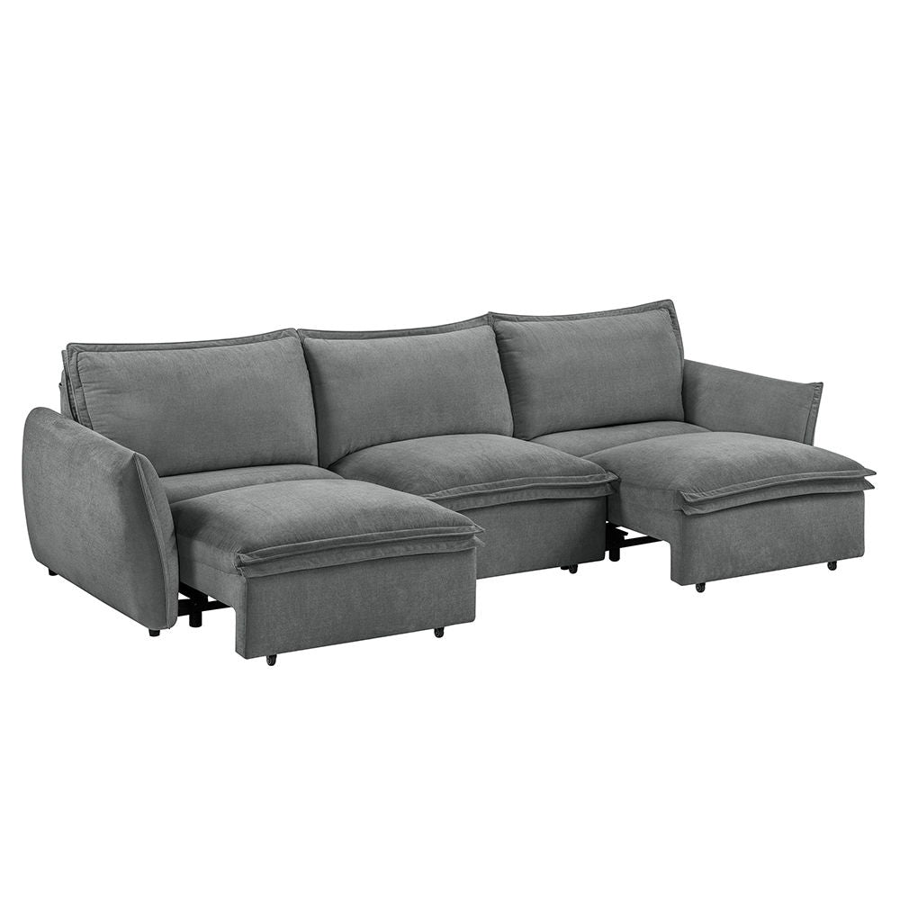 Eaden - Power Sofa With Sleeper - Gray Chenille - Urban Living Furniture (Los Angeles, CA)