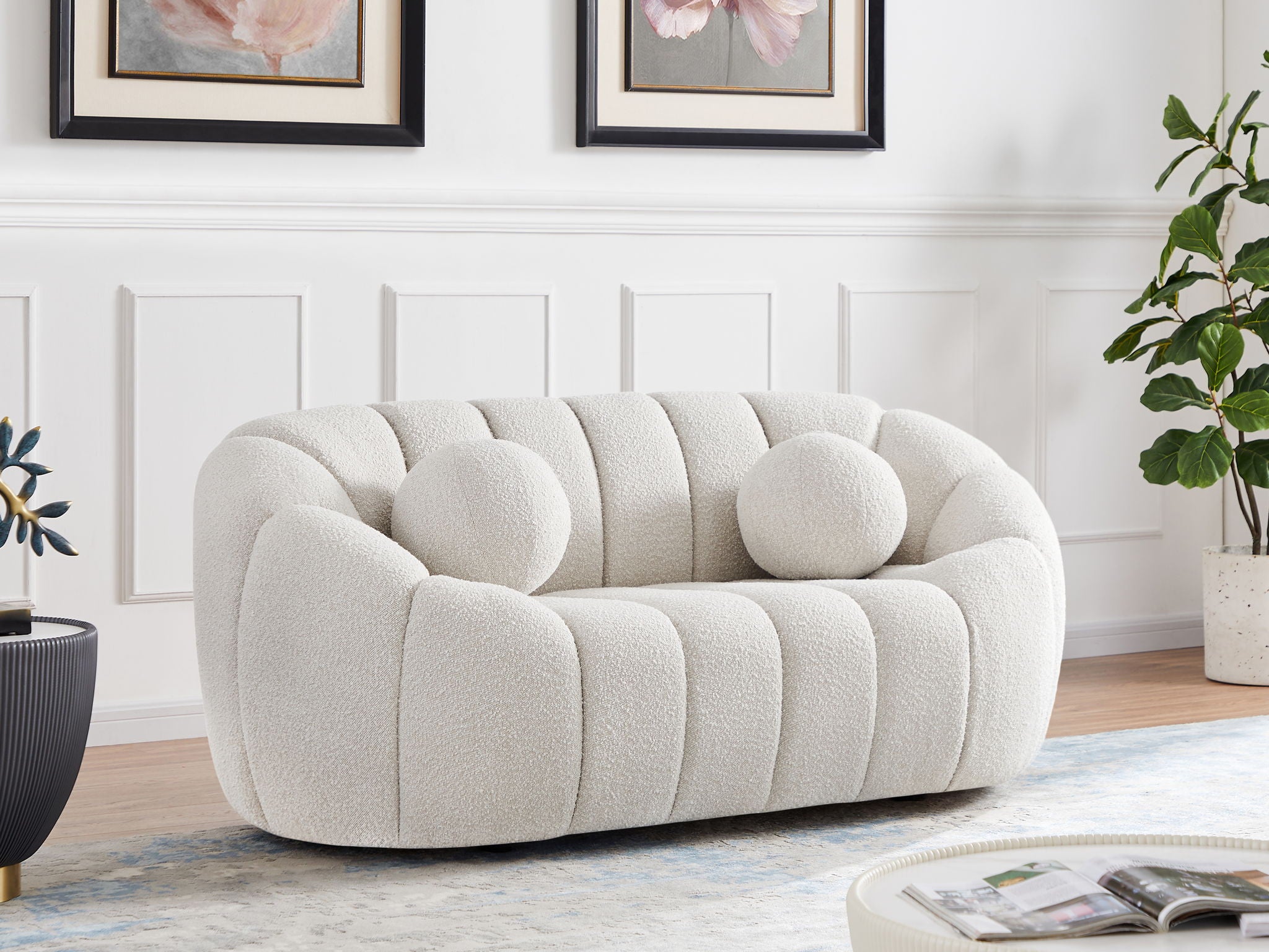 Elijah - Boucle Fabric Loveseat - Urban Living Furniture (Los Angeles, CA)