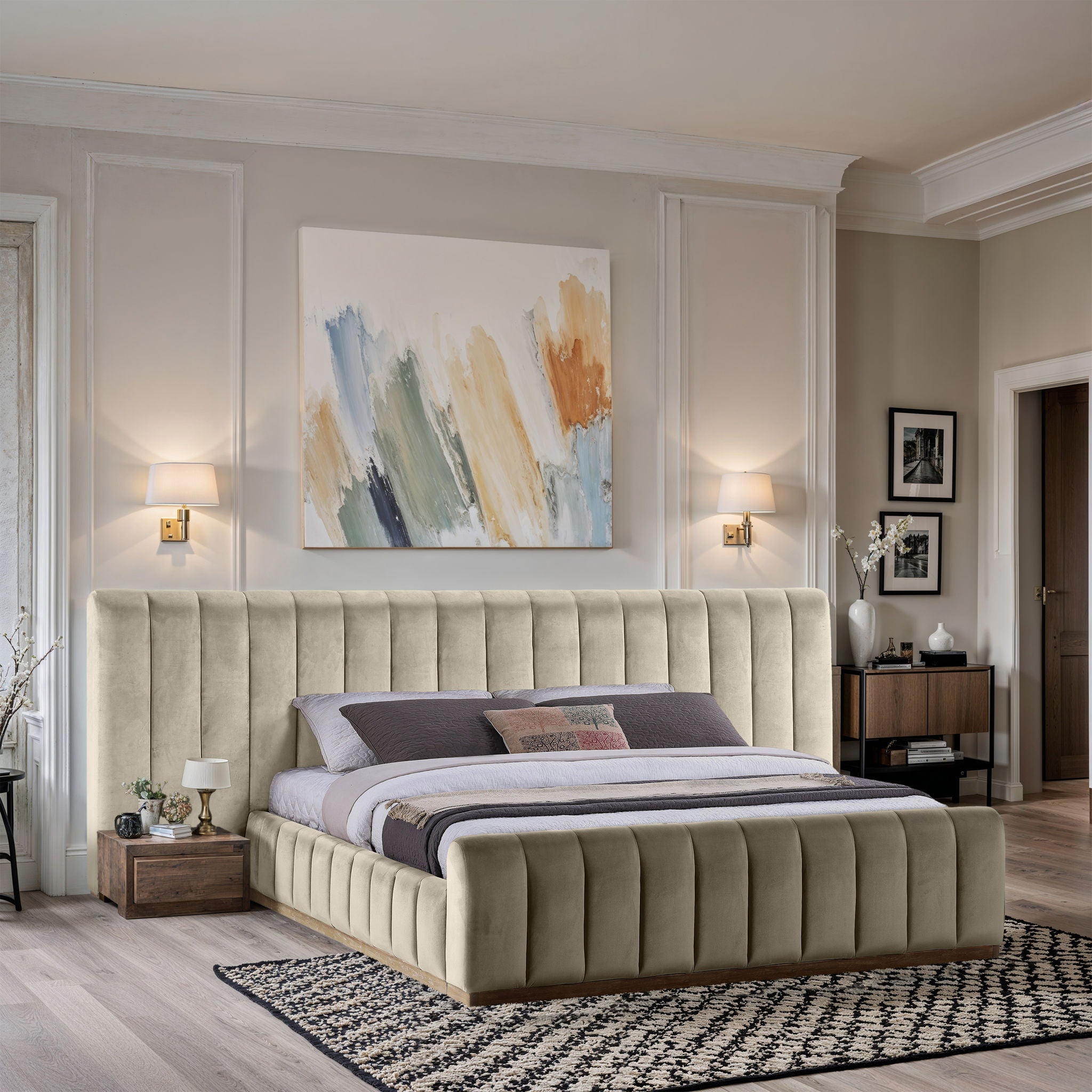 Amara - Velvet Upholstered Bed - Urban Living Furniture (Los Angeles, CA)