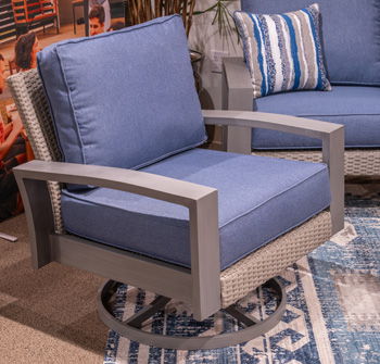 Half Moon Beach - Blue / Gray - Swivel Lounge With Cushion - Urban Living Furniture (Los Angeles, CA)