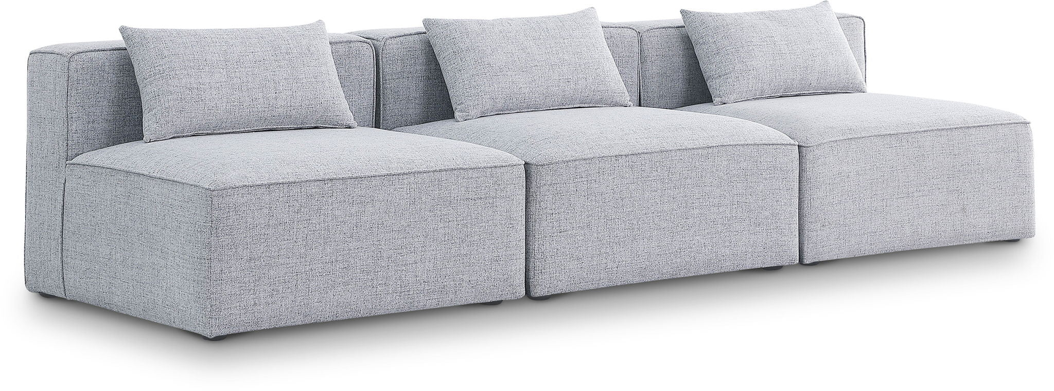 Cube - Linen Modular 3 Seat Armless Sofa - Urban Living Furniture (Los Angeles, CA)