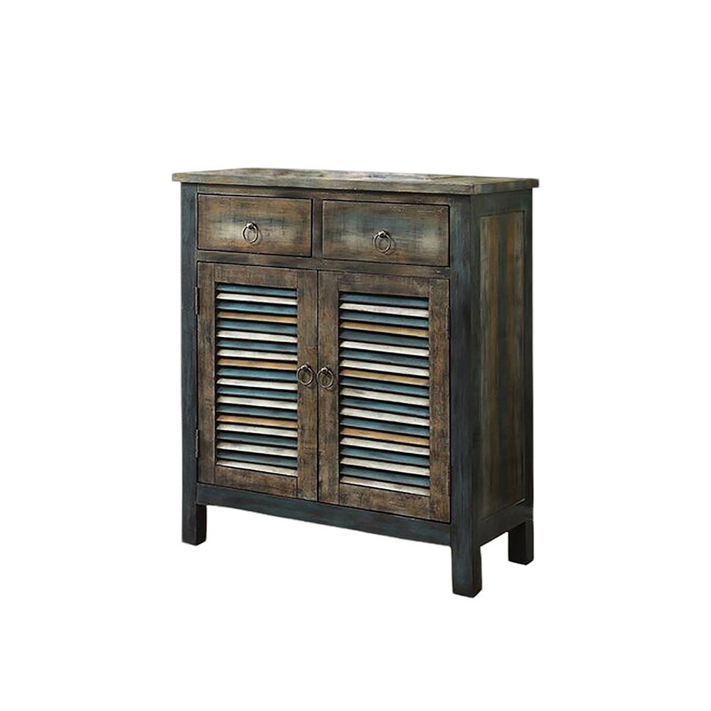Glancio - Console Cabinet - Antique Oak & Teal - Urban Living Furniture (Los Angeles, CA)