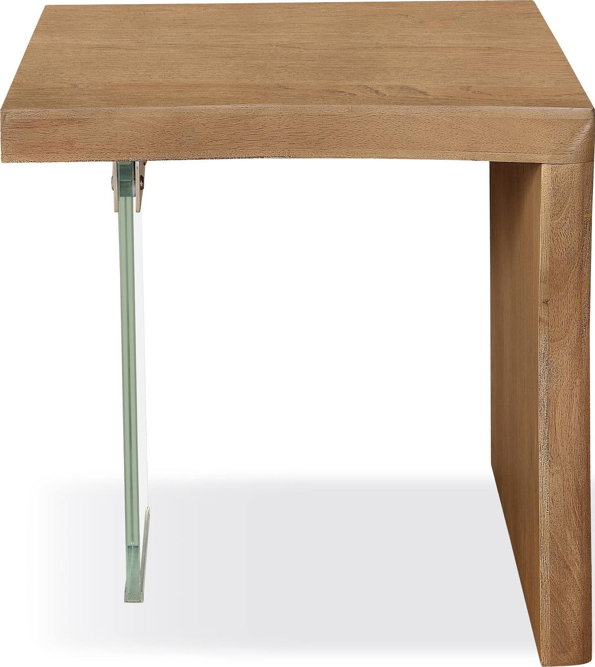 One - Live Edge White Oak And Glass Table