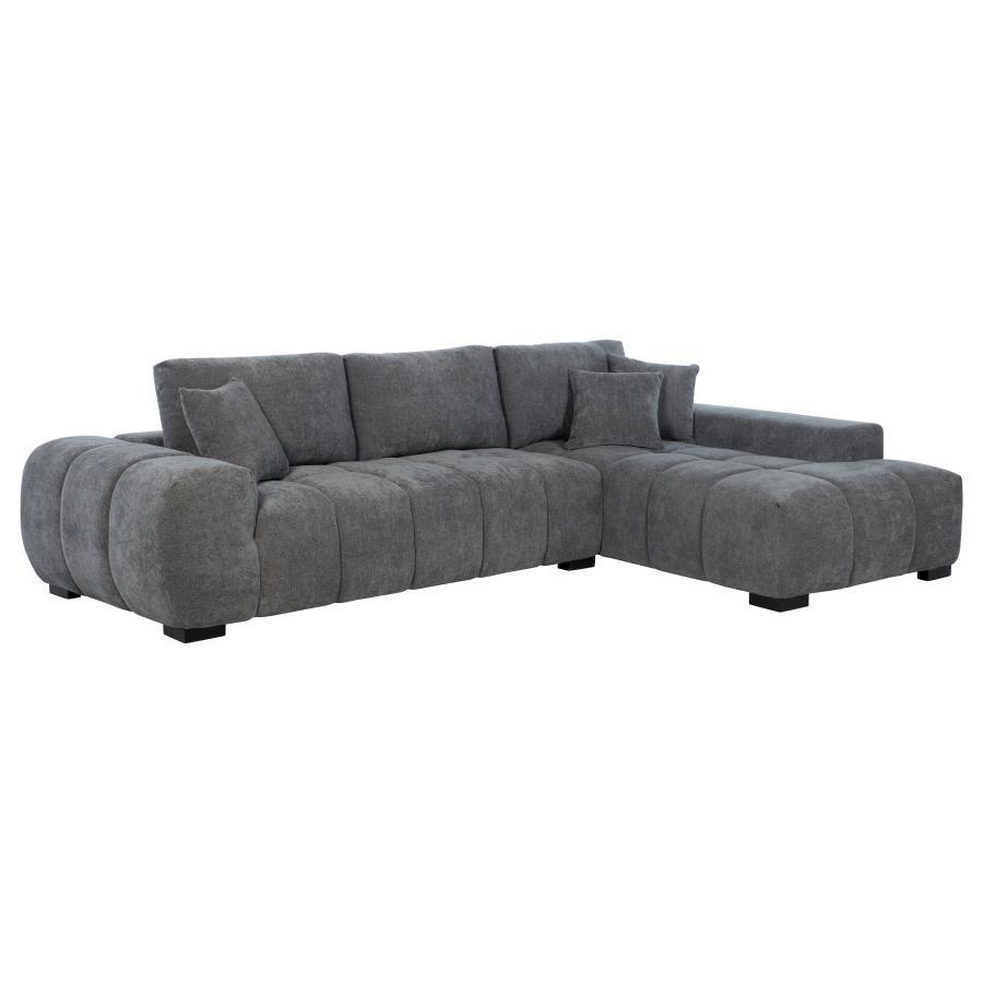 Octavia - LAF Sofa With Pillow, Box 1 of 2 - Charcoal Gray - Urban Living Furniture (Los Angeles, CA)