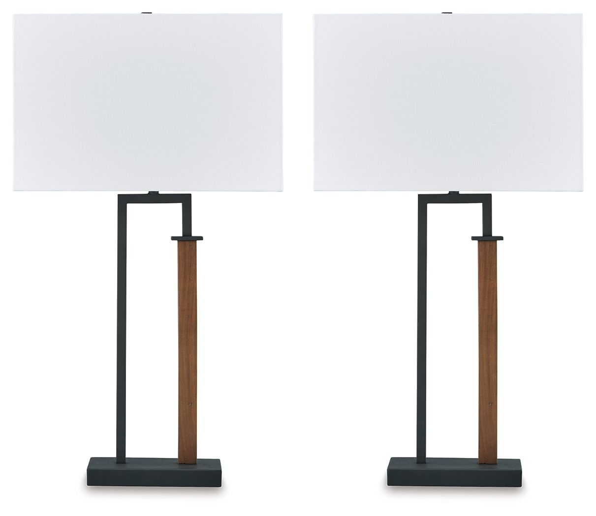 Voslen - Black / Brown - Metal Table Lamp (Set of 2) - Urban Living Furniture (Los Angeles, CA)