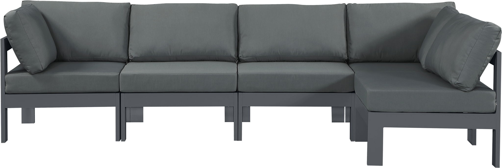 Nizuc - Outdoor Patio 5 Piece Modular Sectional With Gray Frame - Urban Living Furniture (Los Angeles, CA)