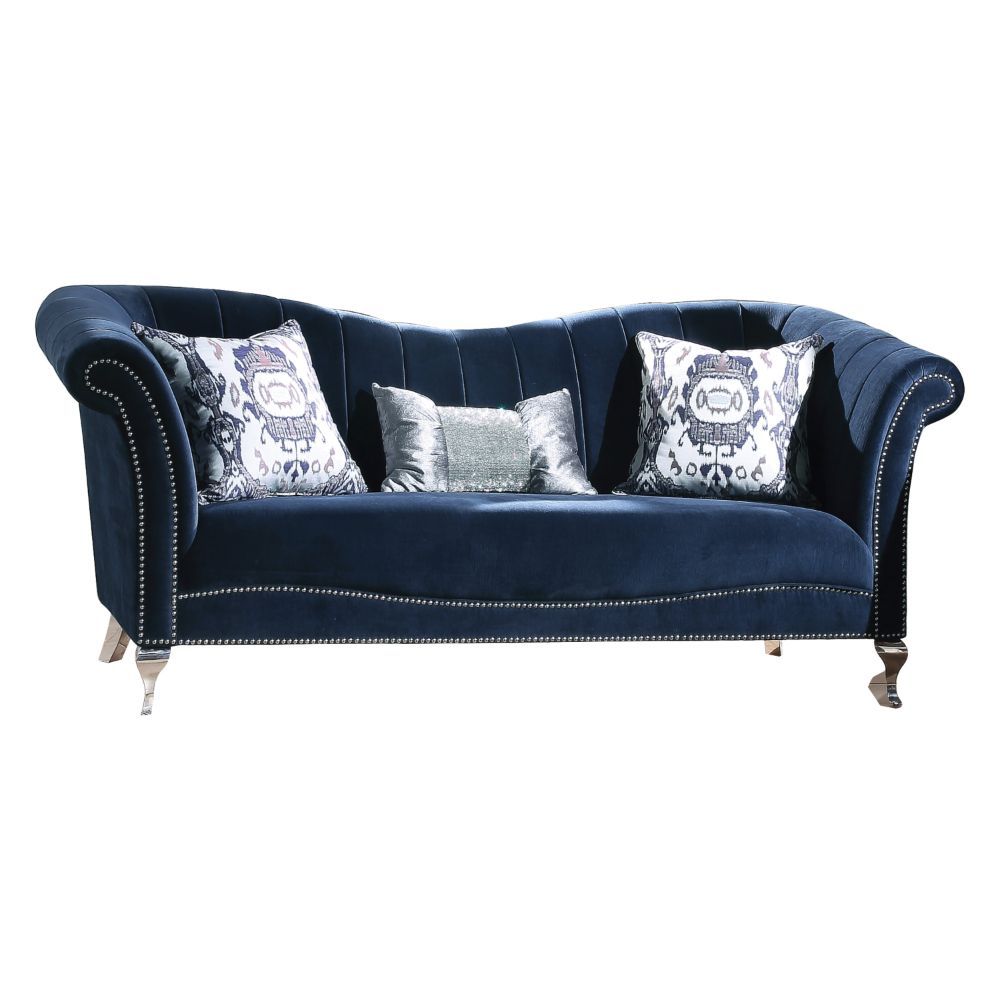 Jaborosa - Sofa With 3 Pillows - Blue Velvet - Urban Living Furniture (Los Angeles, CA)