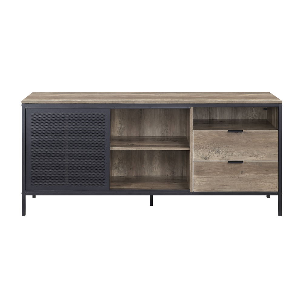 Nantan - 28" TV Stand - Rustic Oak & Black - Urban Living Furniture (Los Angeles, CA)