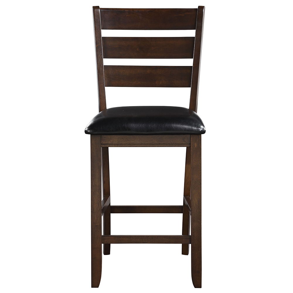 Urbana - Counter Height Chair (Set of 2) - Black Synthetic Leather & Espresso - Urban Living Furniture (Los Angeles, CA)
