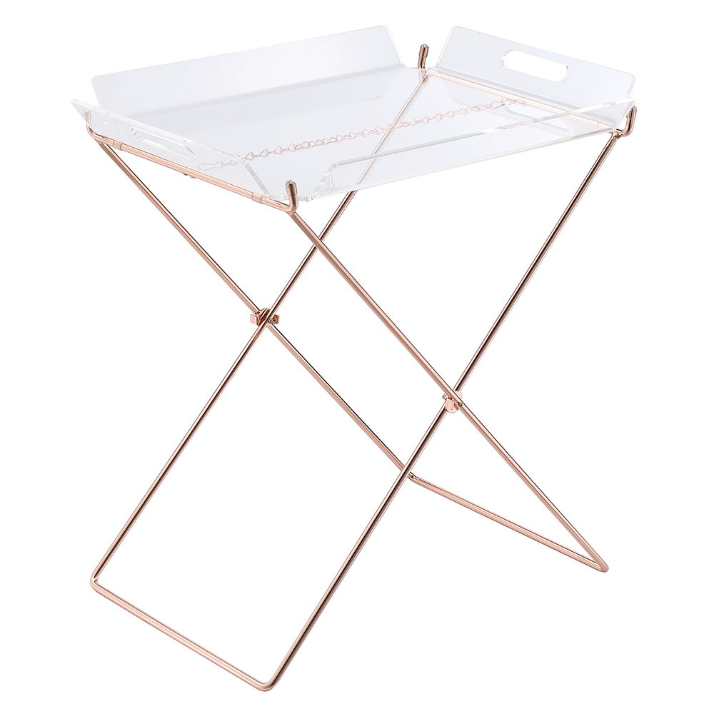 Cercie - Tray Table - Clear Acrylic & Copper - Urban Living Furniture (Los Angeles, CA)