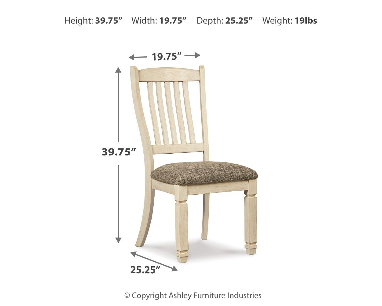 Bolanburg - Dining UPH Side Chair (Set of 2) - Rake Back - Brown / Beige - Urban Living Furniture (Los Angeles, CA)